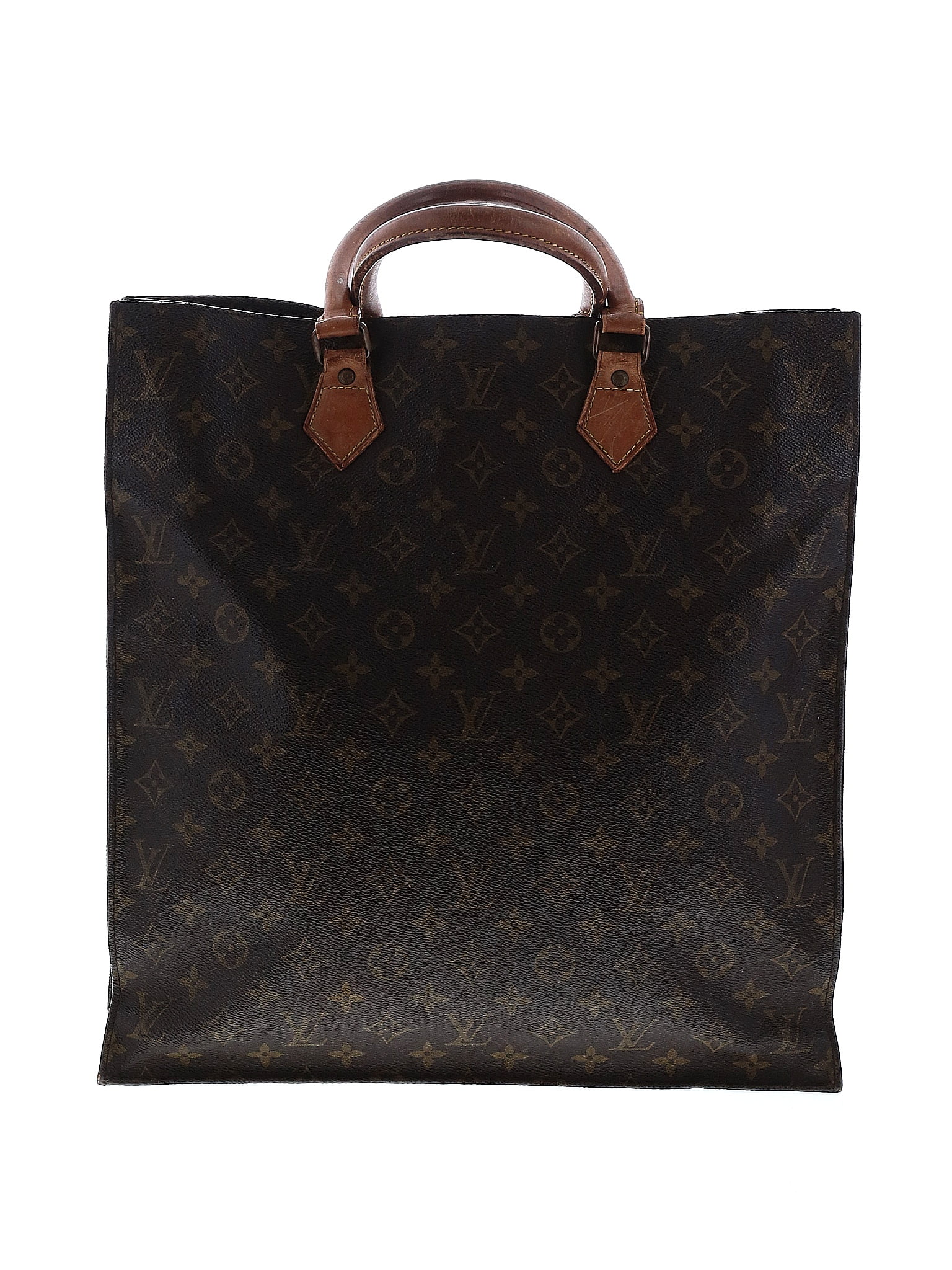 Louis Vuitton 100 Coated Canvas Brown Vintage Monogram Canvas Sac Plat