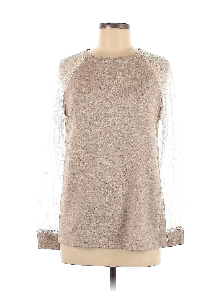 Unbranded Tan Brown Long Sleeve Top Size M - photo 1