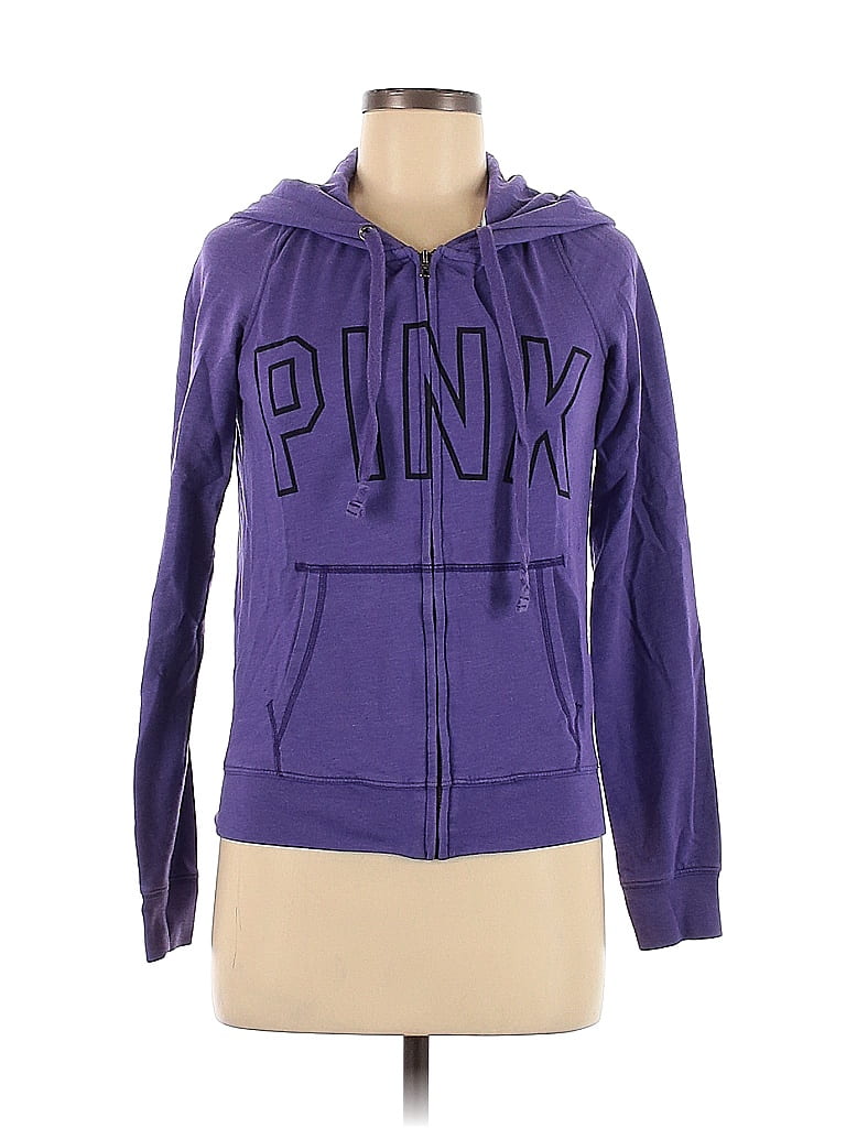 Victoria's Secret Pink Purple Zip Up Hoodie Size M 56 off thredUP