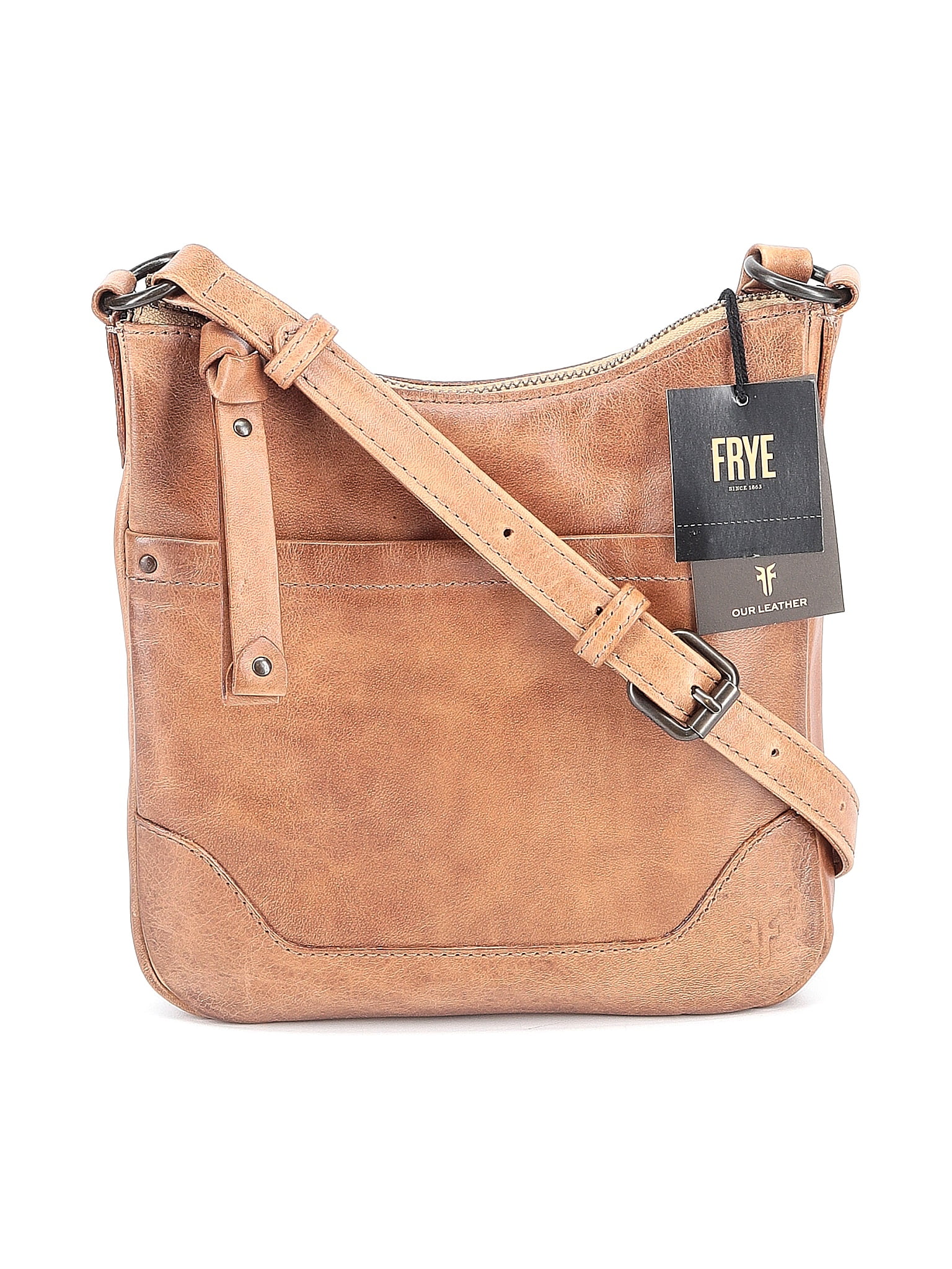 FRYE 100% Leather Brown Leather Crossbody Bag One Size 56% off thredUP