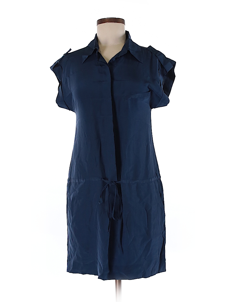 LA Made 100% Silk Solid Navy Blue Silk Dress Size S - 92% off | thredUP