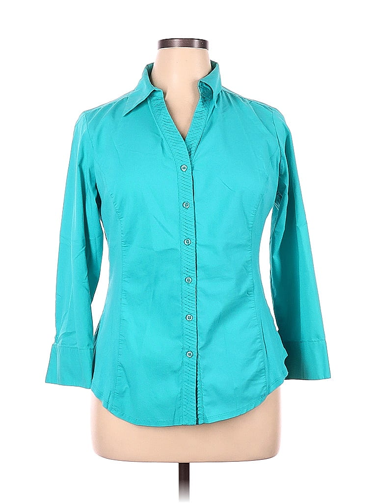 Zac & Rachel Blue Long Sleeve Button-Down Shirt Size XL - 51% off | thredUP