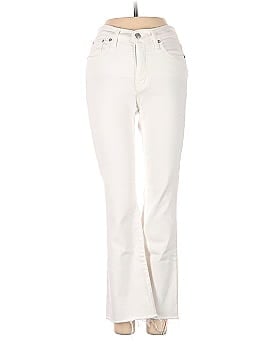 Madewell Cali Demi-Boot Jeans in Pure White: Raw-Hem Edition (view 1)