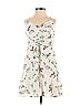 Trixxi 100% Polyester Floral Motif Floral Ivory Casual Dress Size XXS - photo 1