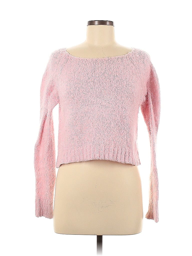 Decree Marled Pink Pullover Sweater Size M - photo 1