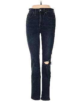 Madewell 10" High-Rise Skinny Jeans in Macalester Wash: Knee-Rip Edition (view 1)