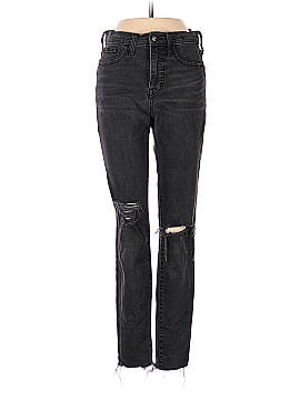 Madewell 9" Mid-Rise Skinny Jeans in Black Sea (view 1)