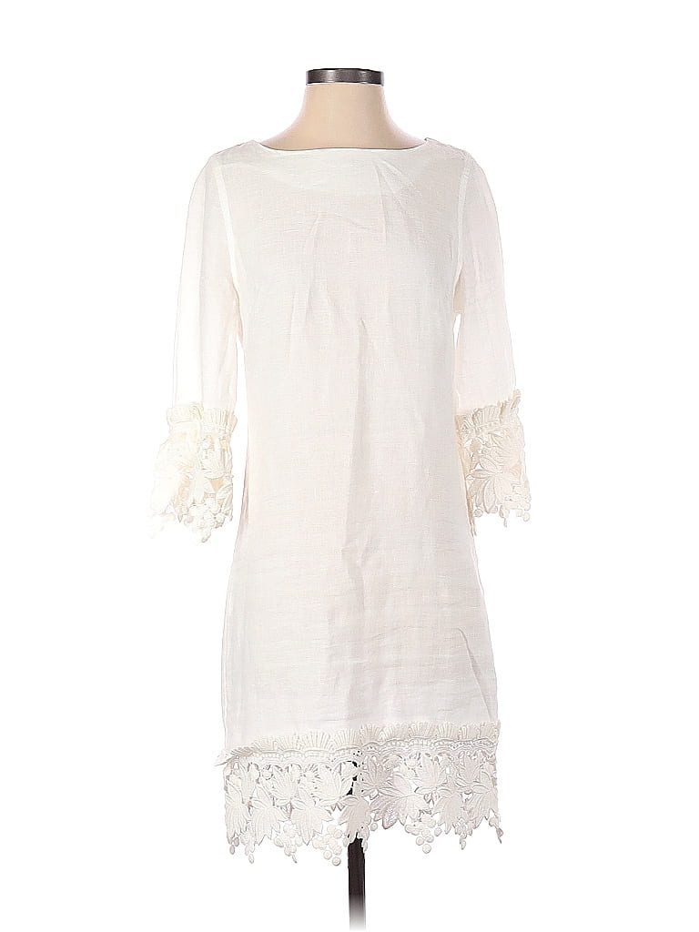 Haris Cotton Loose Bodied Linen Dress With Button Back Denim Blue main image 0