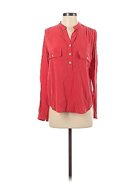 Vince. Long Sleeve Silk Top (view 1)