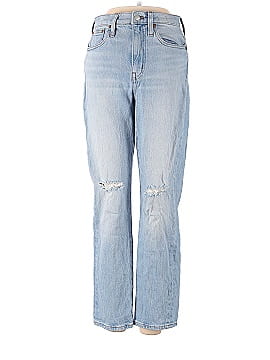 Madewell The High-Rise Slim Crop Boyjean in Dumas Wash: Ripped Edition (view 1)