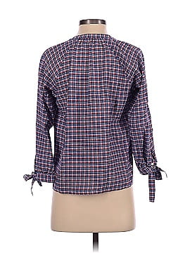 Madewell Tie-Sleeve Popover Top in Whitby Plaid (view 2)
