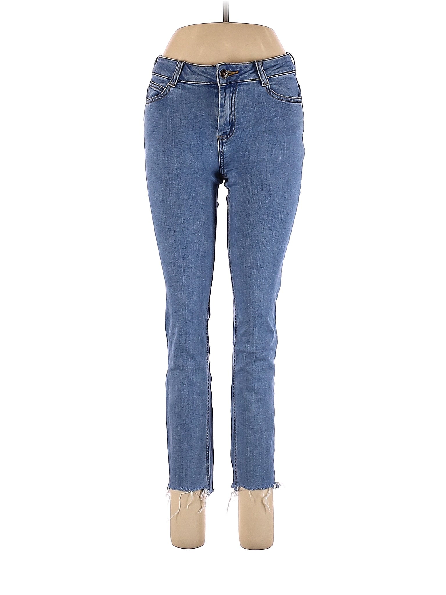 Jean Femme Galeries Lafayette Taille 36 (W26/L30) Noir - Coupe Droit - Occasion TB État