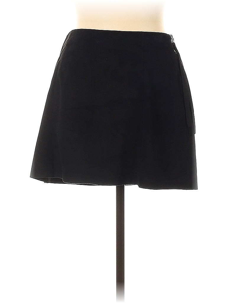 Usaflex Solid Black Casual Skirt Size L - photo 1