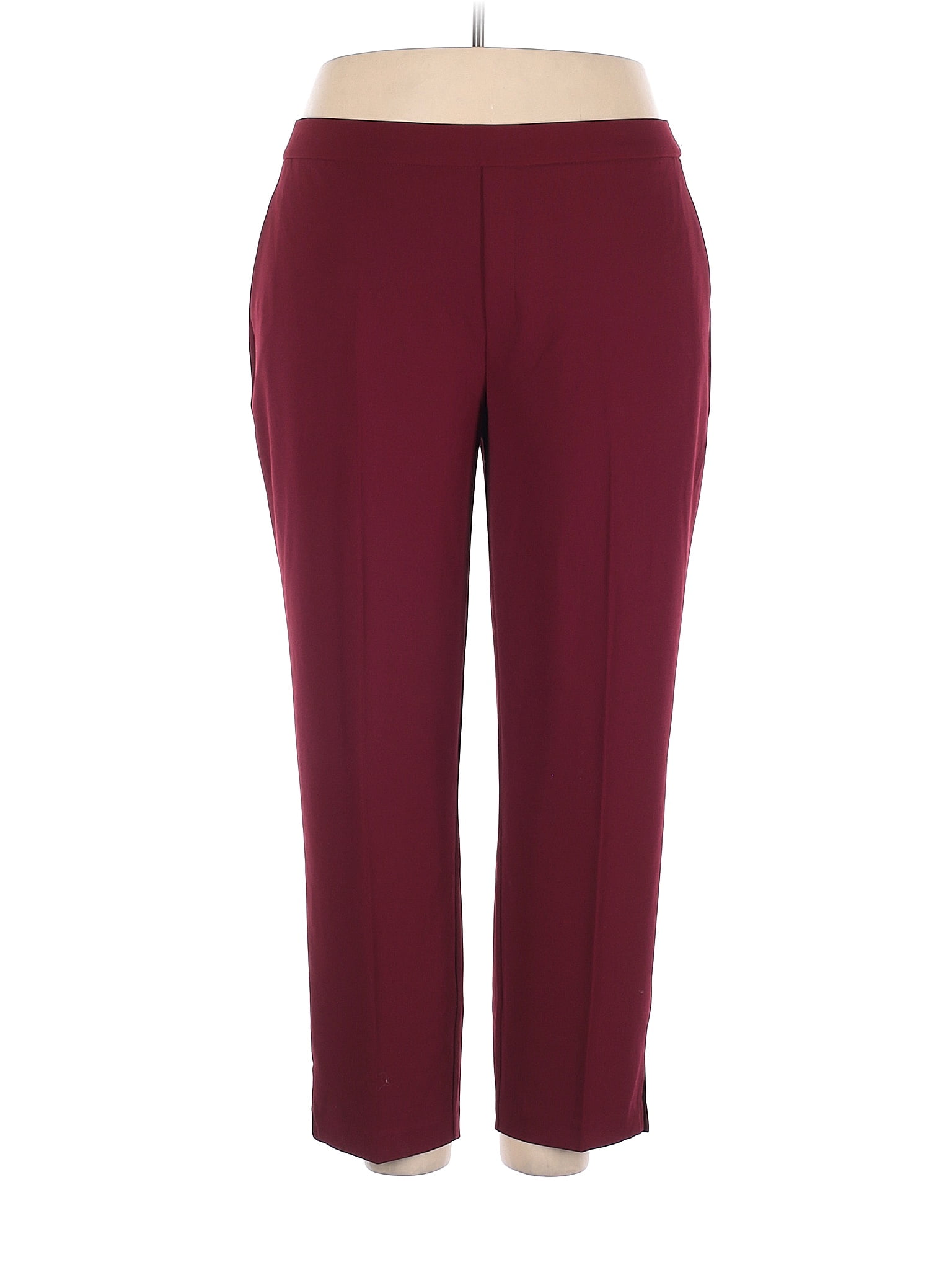 Dennis by Dennis Basso Burgundy Dress Pants Size XL - 46% off | thredUP