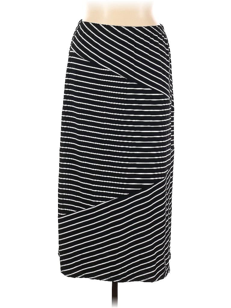 Notations Stripes Black Casual Skirt Size XL - photo 1