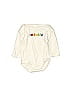 Gymboree Outlet 100% Cotton White Long Sleeve Onesie Size 0-3 mo - photo 1