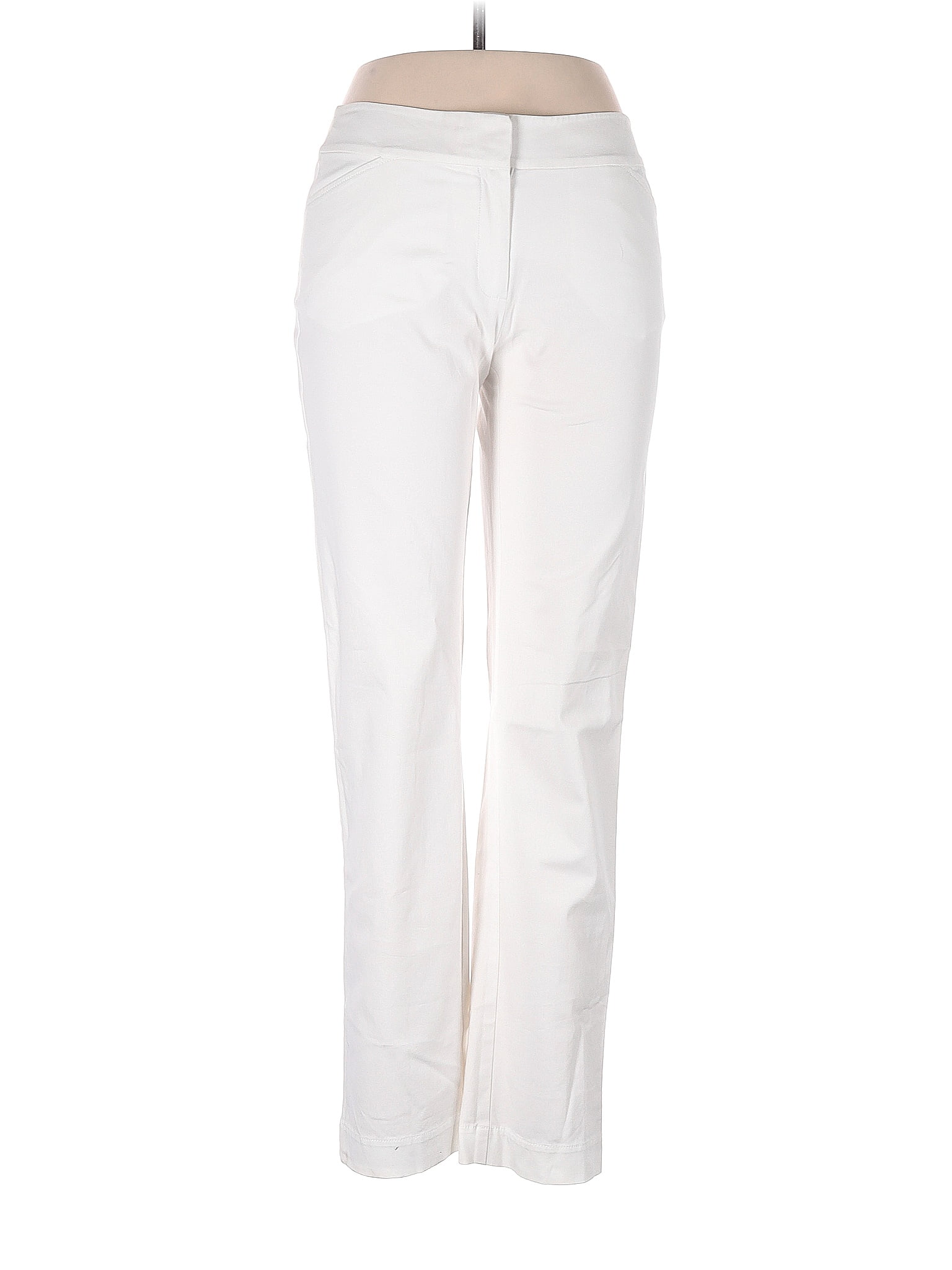 Eileen Fisher Solid White Ivory Casual Pants Size S - 80% off | thredUP
