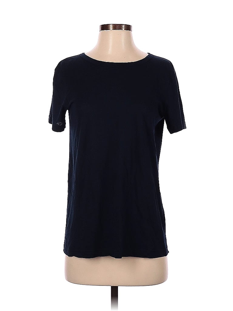 Helmut Lang Color Block Polka Dots Navy Blue Short Sleeve T-Shirt Size S - photo 1