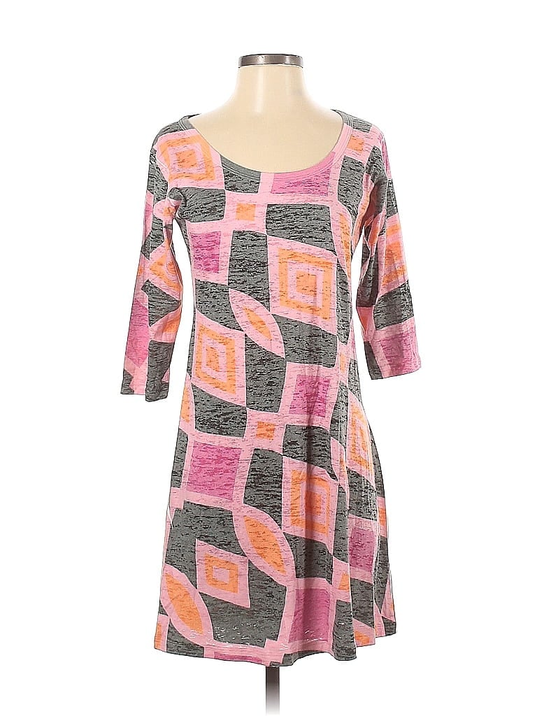 Before+Again Argyle Graphic Aztec Or Tribal Print Pink Casual Dress Size S - photo 1