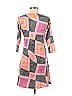 Before+Again Argyle Graphic Aztec Or Tribal Print Pink Casual Dress Size S - photo 2