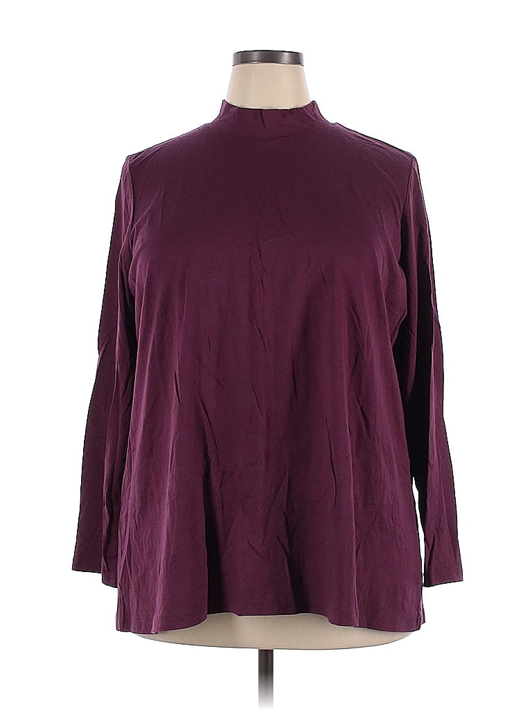 Logo By Lori Goldstein Burgundy Long Sleeve Turtleneck Size 2x Plus