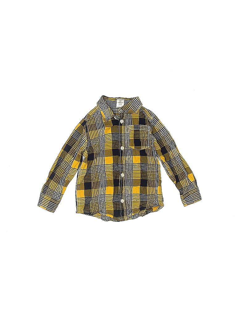 Gymboree 100% Cotton Yellow Long Sleeve Button-Down Shirt Size 3T - photo 1