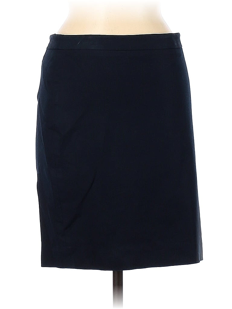 J.Crew Solid Blue Casual Skirt Size 6 (Petite) - photo 1