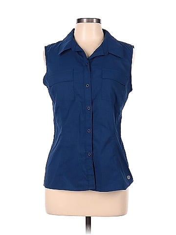 Reel Legends 100% Polyester Blue Sleeveless Blouse Size M - 47% off