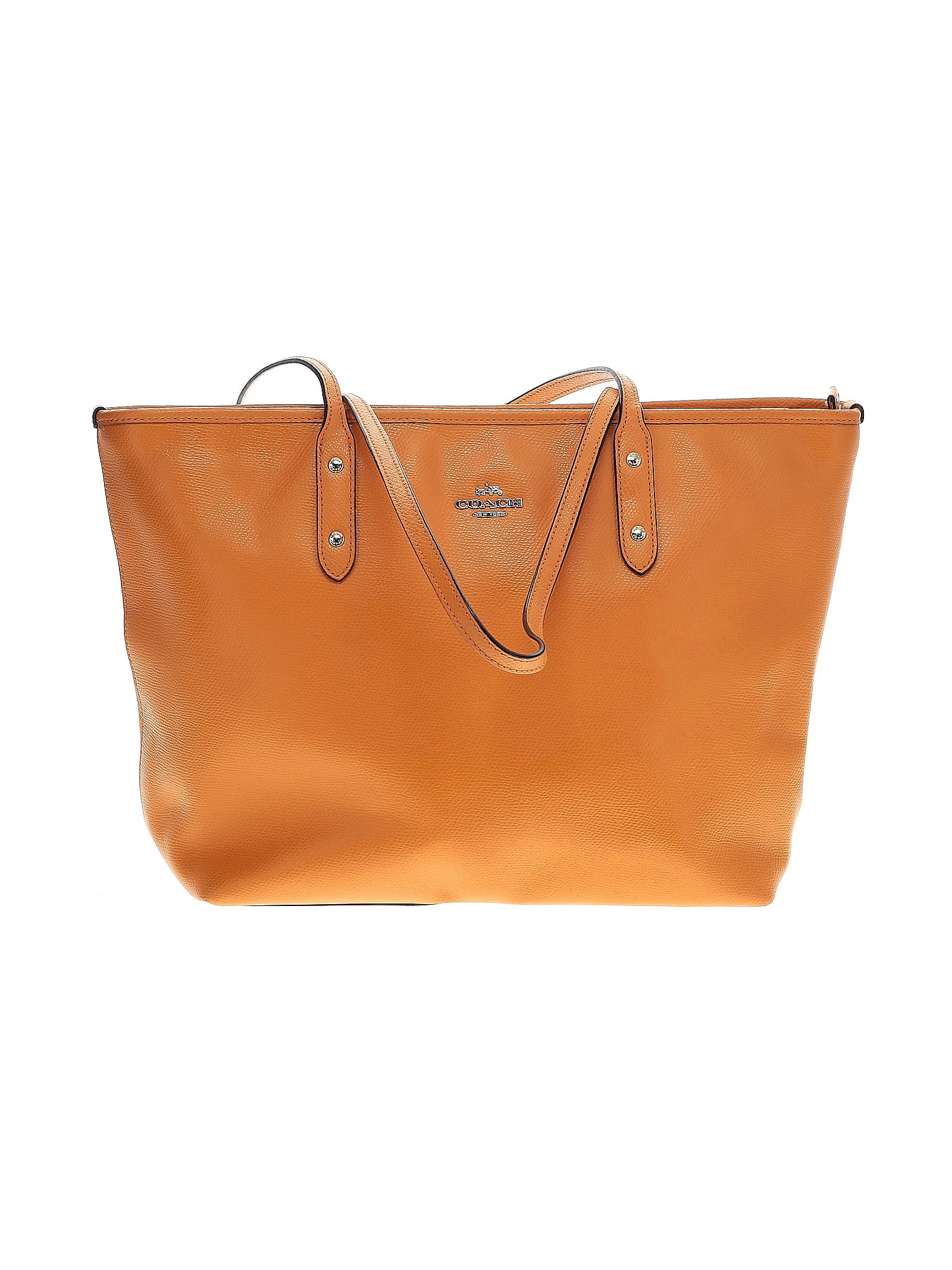 Coach 100 Leather Brown Leather Tote One Size 74 off thredUP
