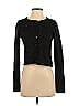 Peruvian Connection Color Block Solid Black Wool Cardigan Size XS - photo 1