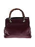 Gucci 100% Calf Leather Burgundy Square Bamboo Tote  One Size - photo 2
