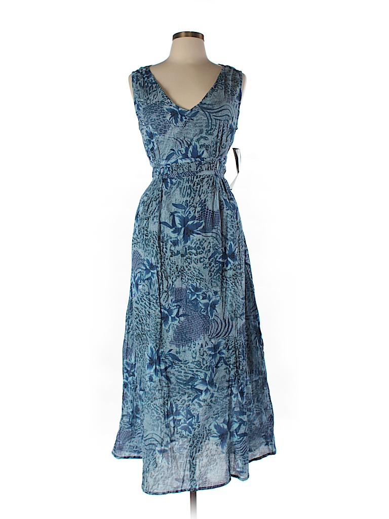Jane Ashley 100% Cotton Print Blue Casual Dress Size XL - 55% off | thredUP