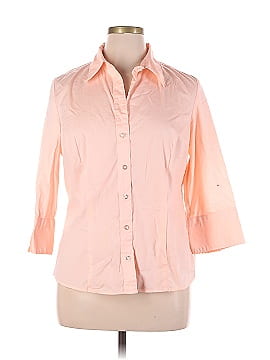 Fashion Bug 3/4 Sleeve Button-Down Shirt (view 1)