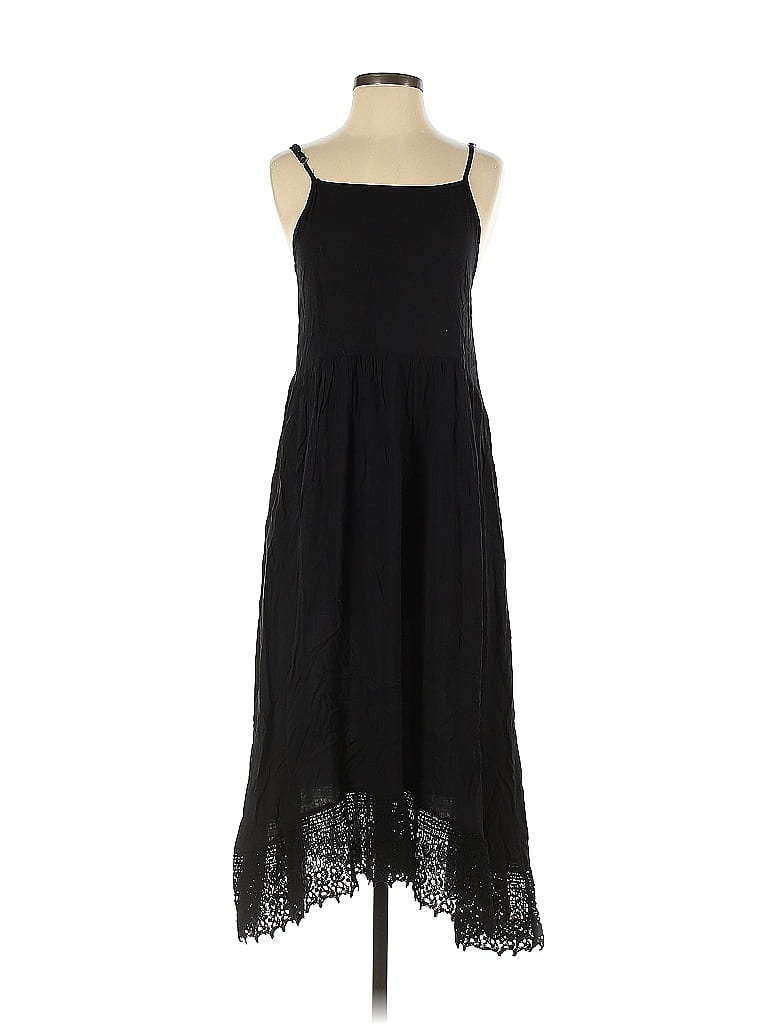 Intimately by Free People 100% Rayon Solid Black Casual Dress Size XS - photo 1