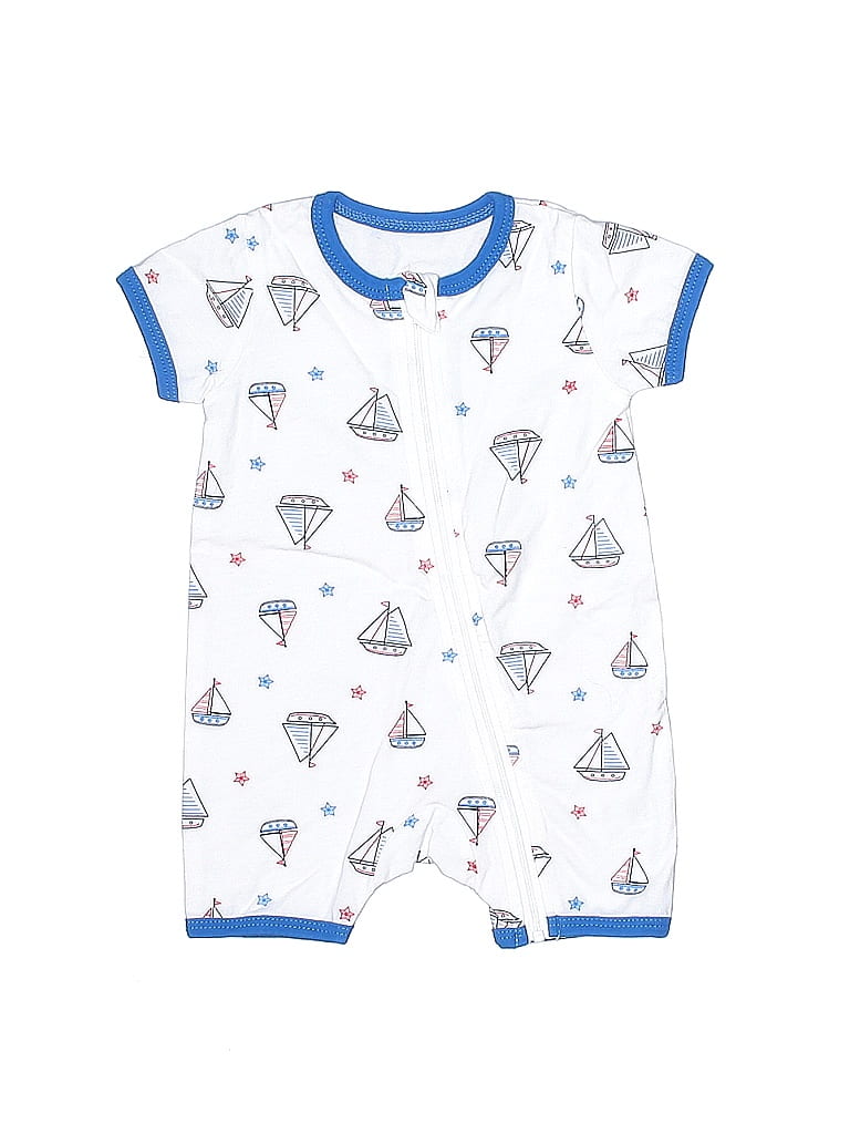 Assorted Brands 100% Cotton White Short Sleeve Onesie 0-3 MO / 3 MO - photo 1
