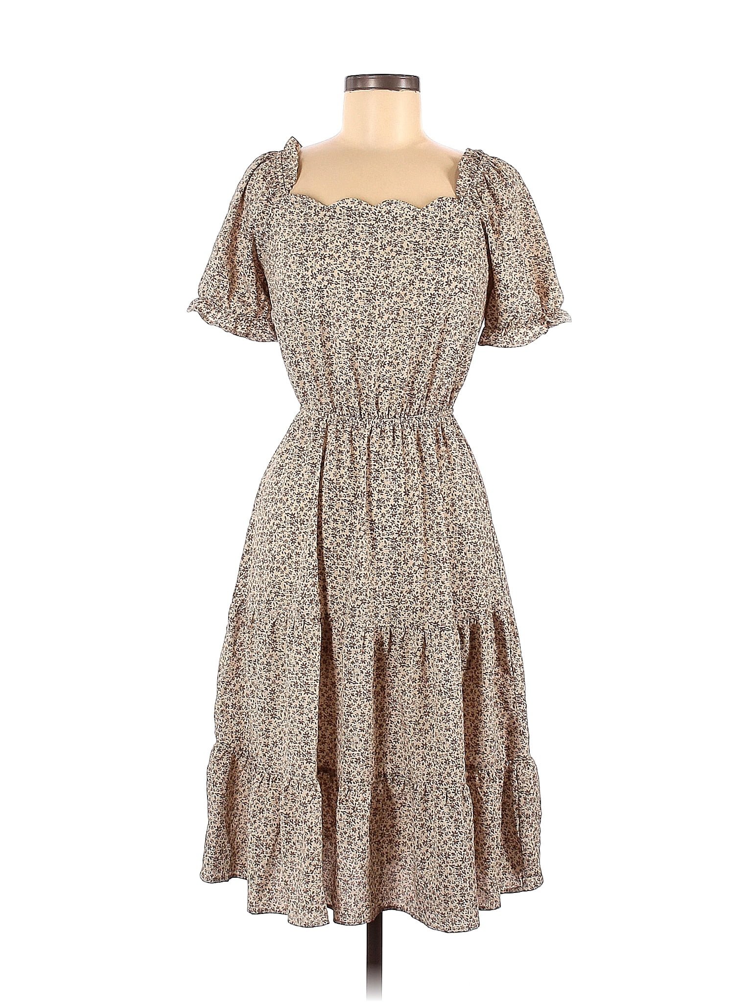 Monteau Multi Color Tan Casual Dress Size M - 37% off | ThredUp