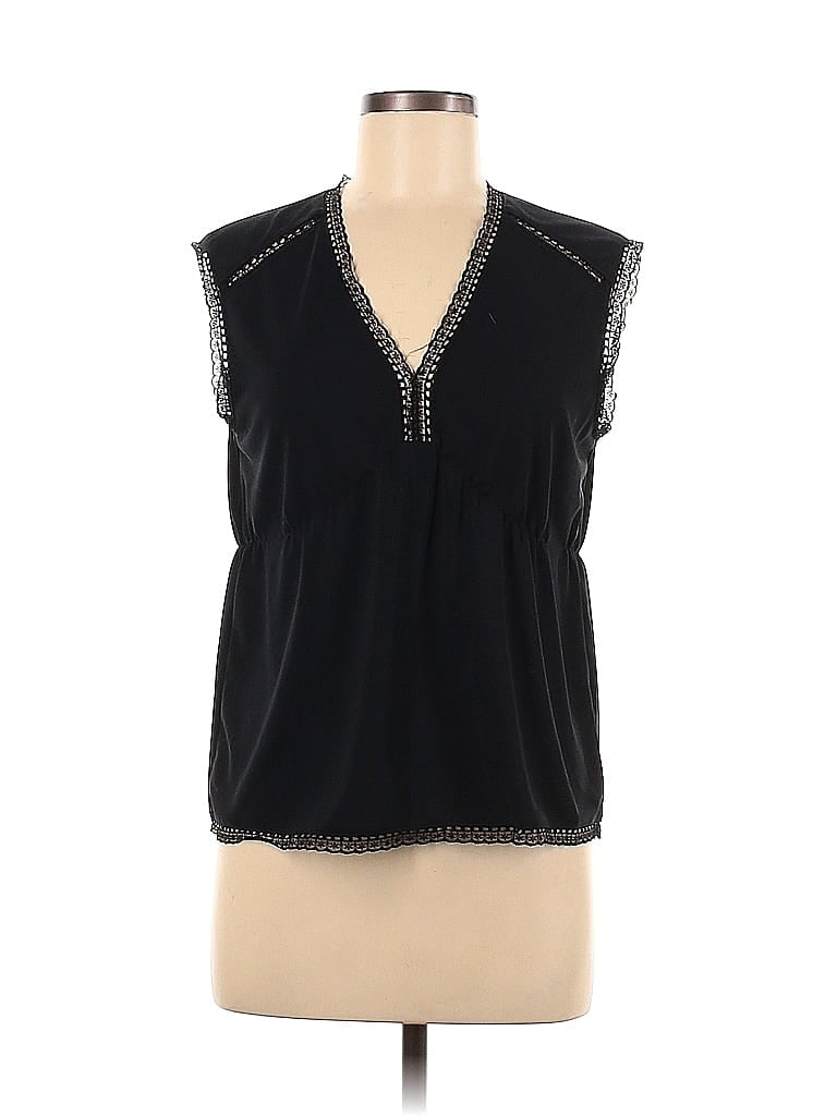 Kenneth Cole New York 100% Polyester Black Sleeveless Blouse Size M - photo 1