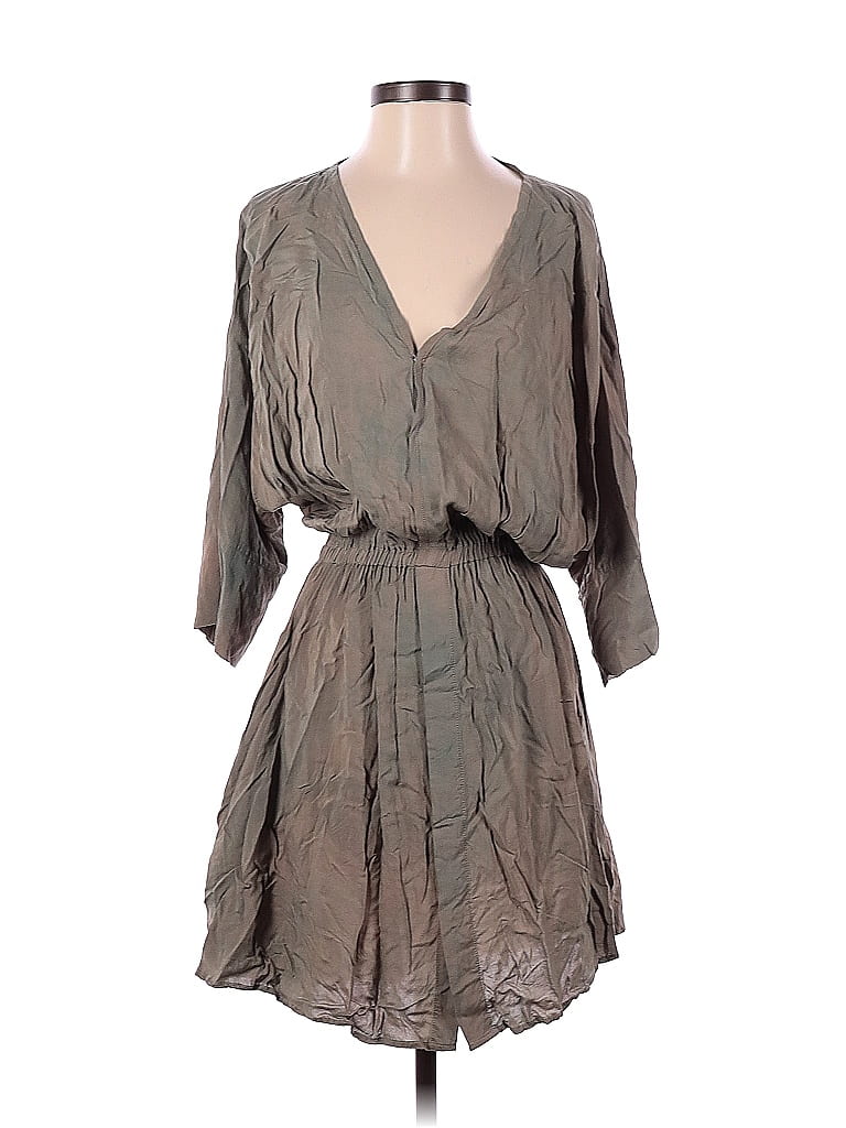 Erika Pena 100% Rayon Acid Wash Print Gray Casual Dress Size S - photo 1