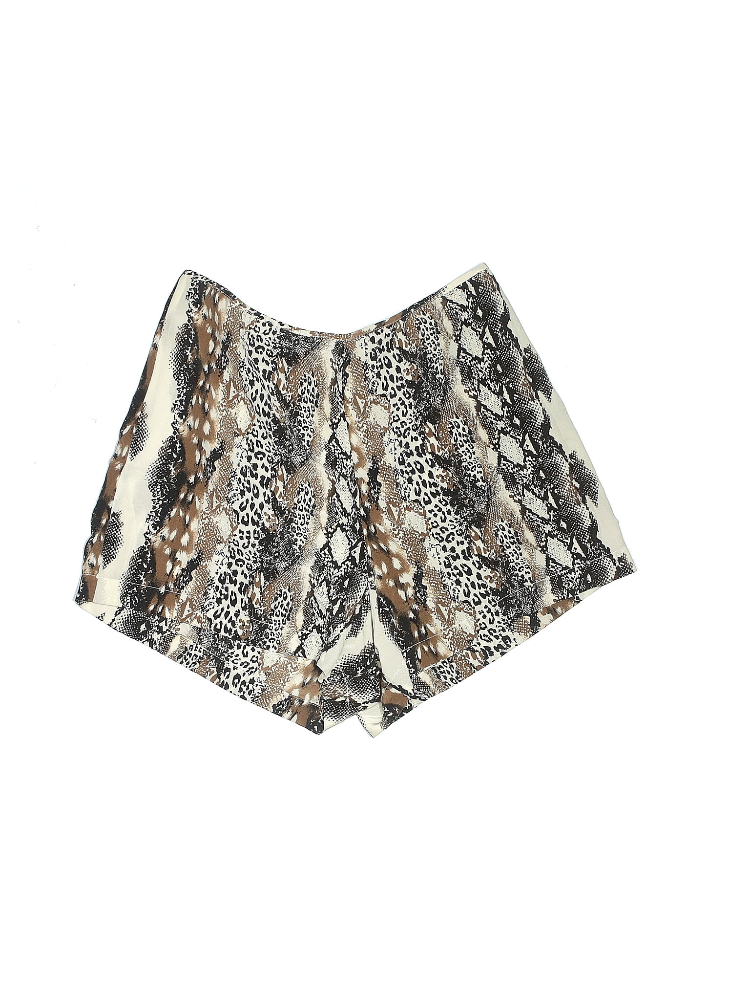 Equipment 100% Silk Snake Print Multi Color Tan Shorts Size S - 86% off ...