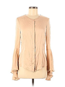 Milly Long Sleeve Silk Top (view 1)