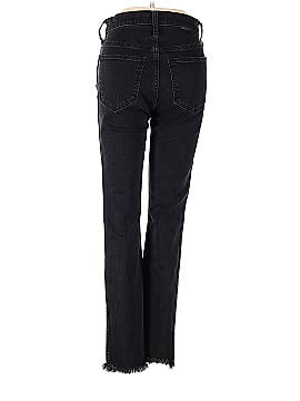 Madewell 10" High-Rise Skinny Jeans in Berkeley Black: Button-Through Edition (view 2)