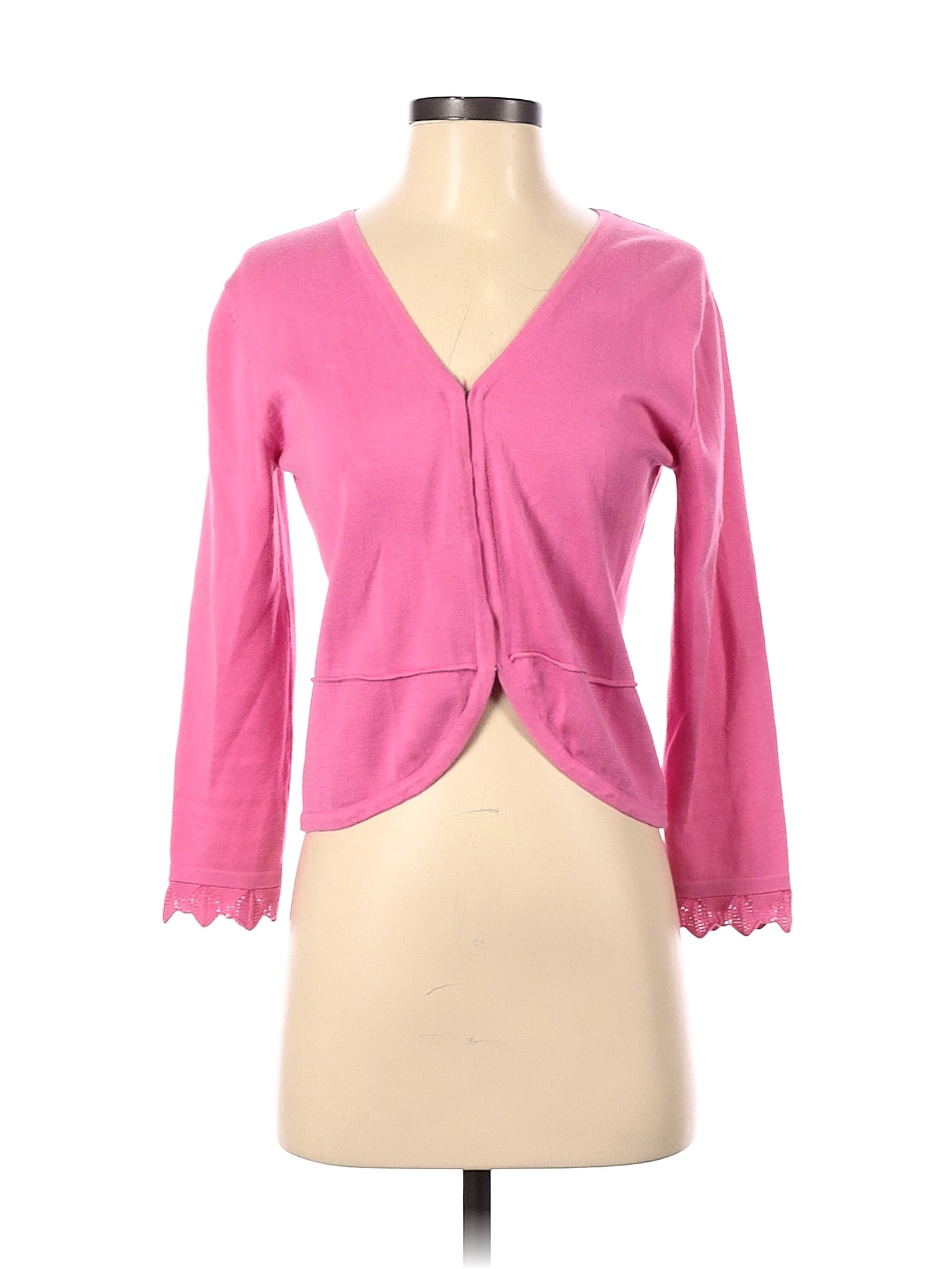 Lilly Pulitzer 100 Cotton Color Block Solid Pink Cardigan Size S 79 Off Thredup 1105