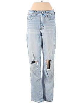 Madewell The Tall High-Rise Slim Crop Boyjean in Dumas Wash: Ripped Edition (view 1)
