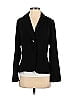 Spiegel 100% Polyester Black Blue Blazer Size 4 - photo 1