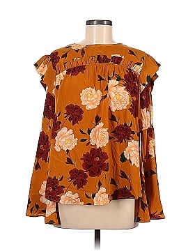 Neon Rose Long Sleeve Blouse (view 1)