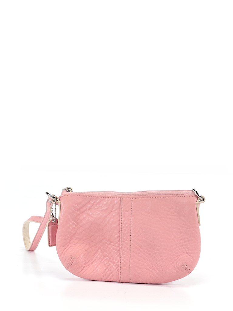 Coach Factory Solid Light Pink Leather Wristlet One Size - 61% off | thredUP