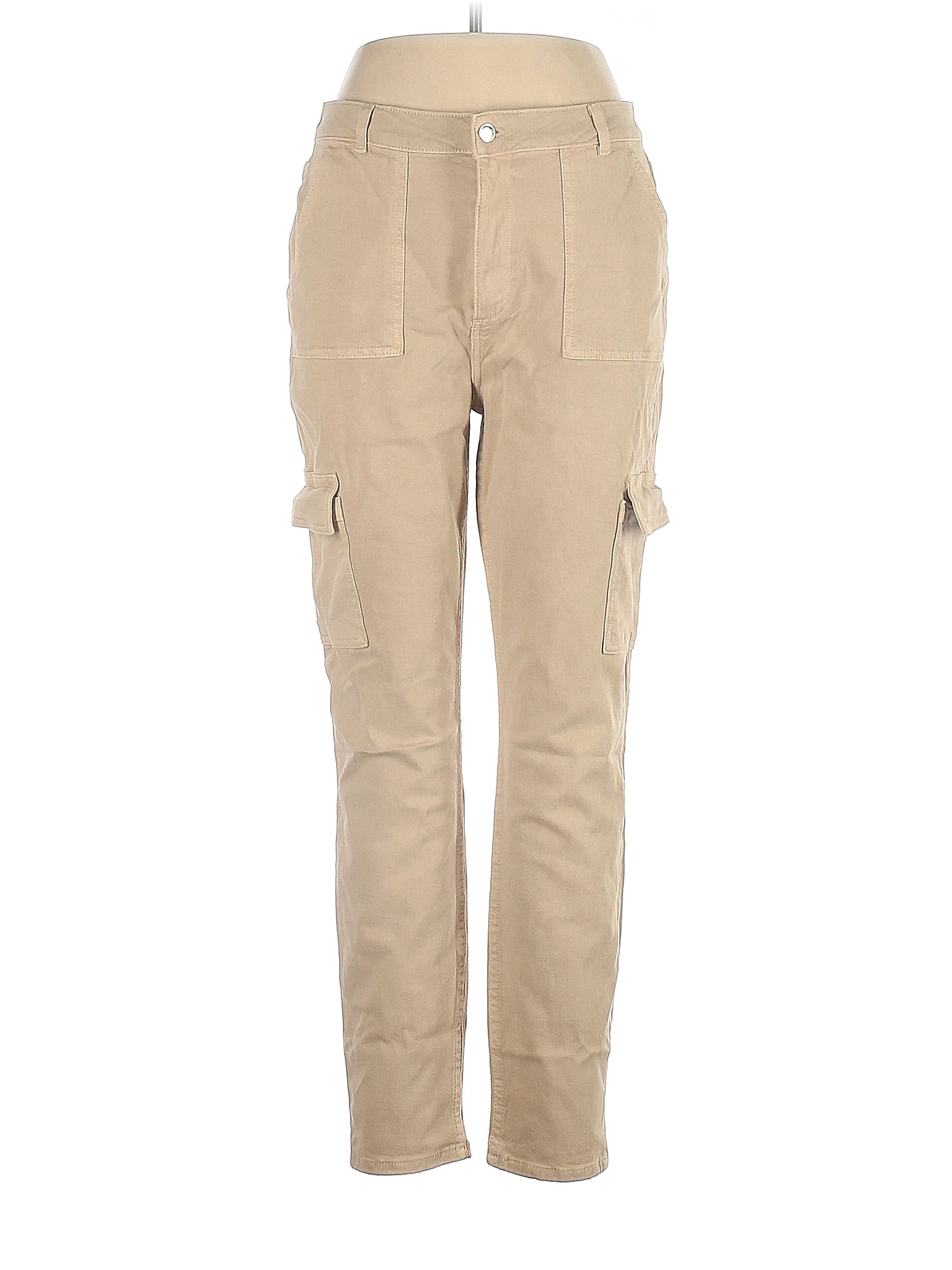 Denim Co Solid Tan Cargo Pants Size 12 56 off thredUP
