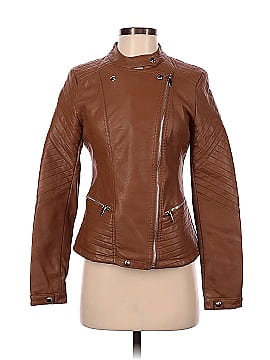 downtown coalition faux leather jacket