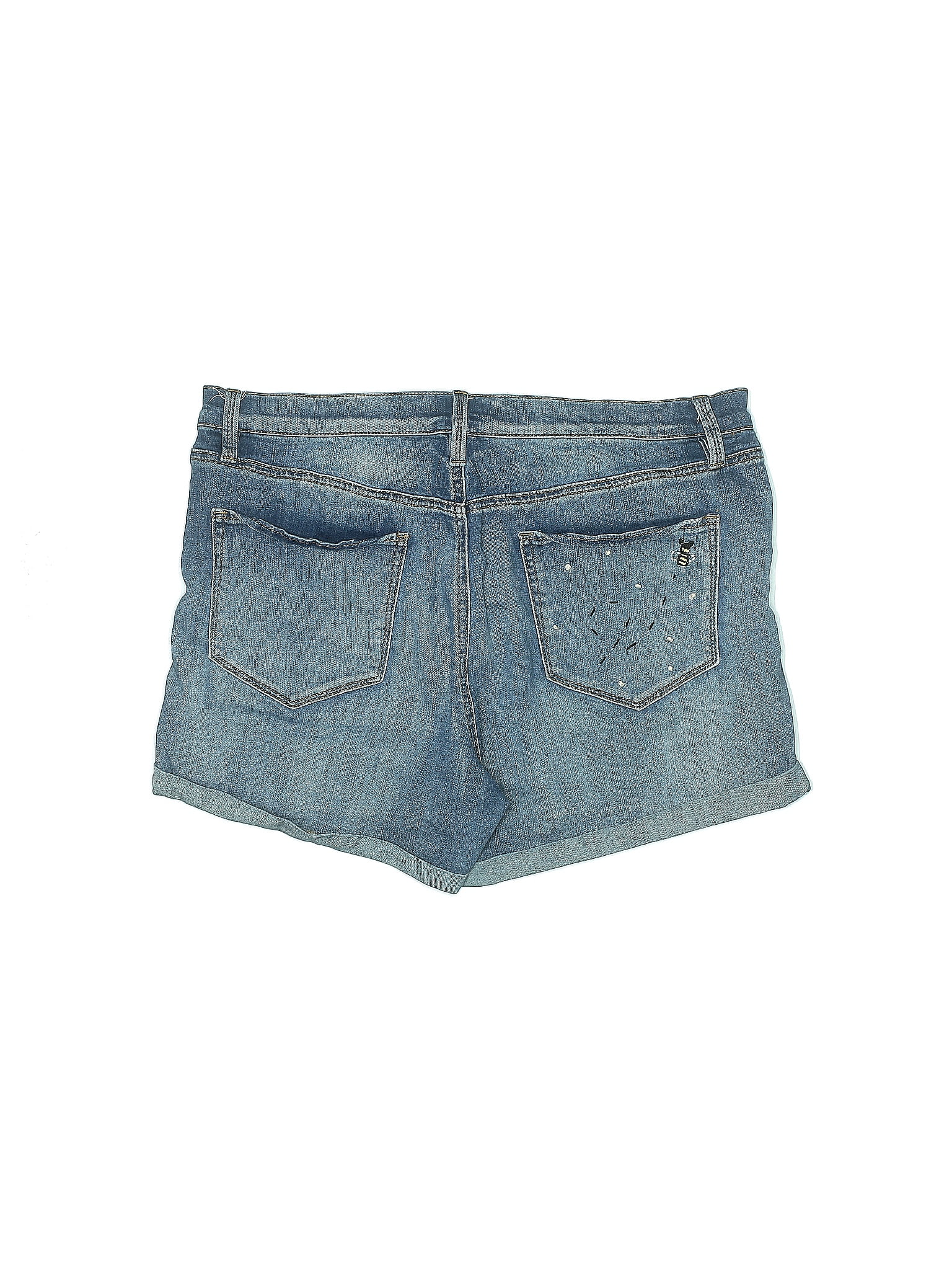 Mudd Solid Blue Denim Shorts Size 17 - 61% off