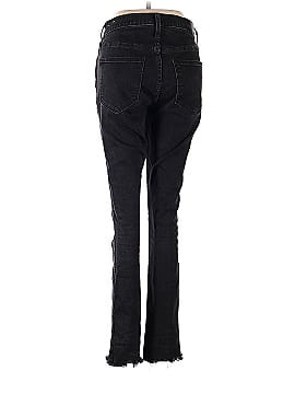 Madewell 10" High-Rise Skinny Jeans in Berkeley Black: Button-Through Edition (view 2)